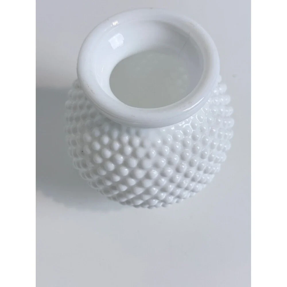Vintage Westmoreland White Hobnail Milk Glass Vase